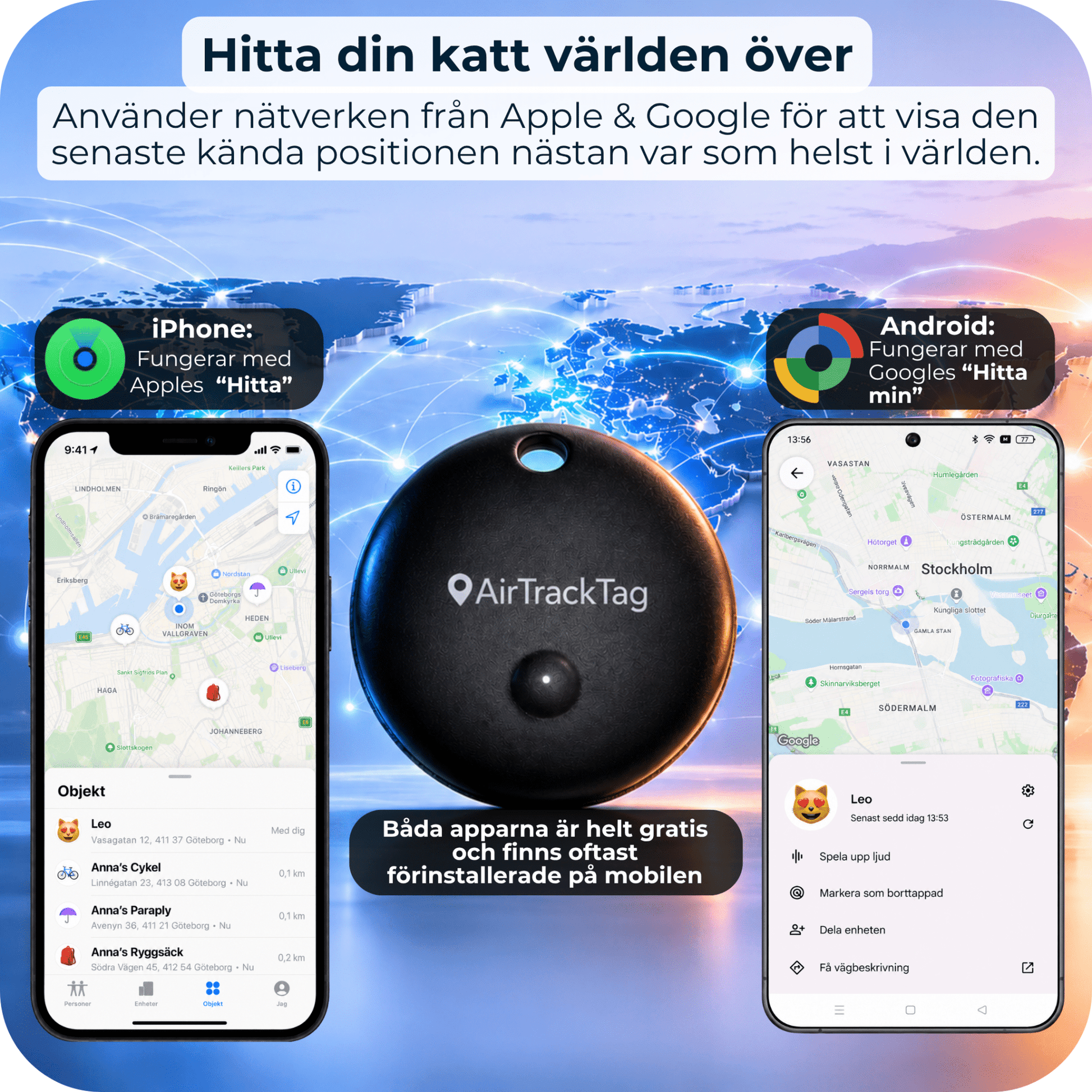 AirTrackTag Kattpaket - AirTrackTag